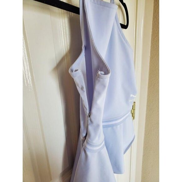 Puma Womens Top Blue M Xtreme Tight Frilled Active Tank  New - Picture 9 of 12